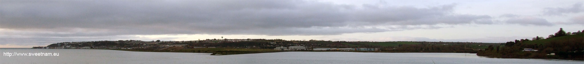 Panoramic photo of Youghal taken from the Waterford side of the Blackwater bridge.